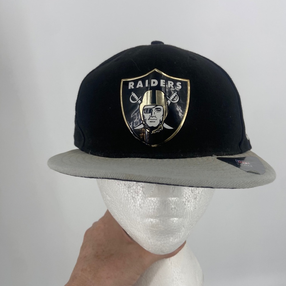 Oakland Raiders NFL New Era 7‎ 1/2 Hat Black/Gray Fitted Cap Team Gear